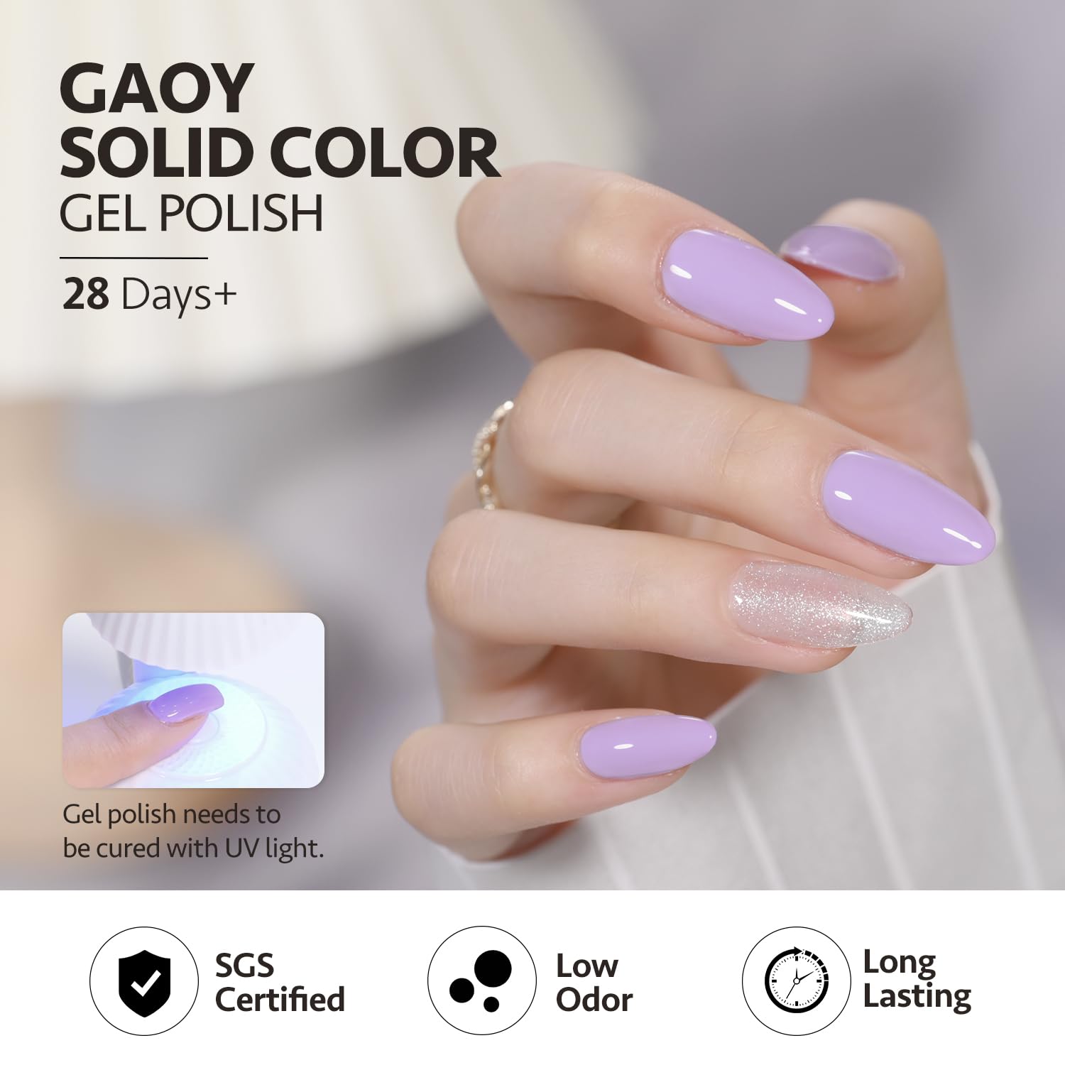 Two color layers of GAOY Pastel Gel applied for full coverage