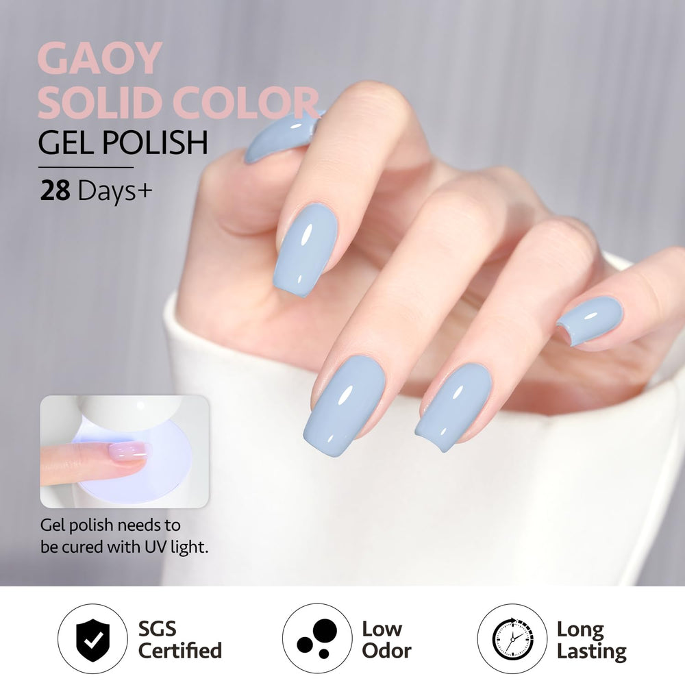 GAOY Pastel Gel Azul, color intenso y cobertura uniforme