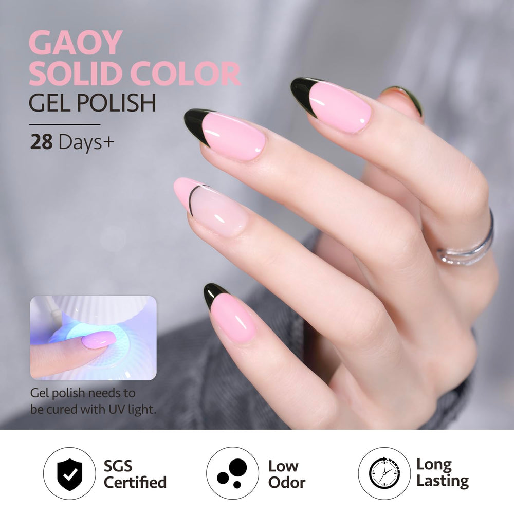 GAOY pastel gel polish top coat glow under light for high shine