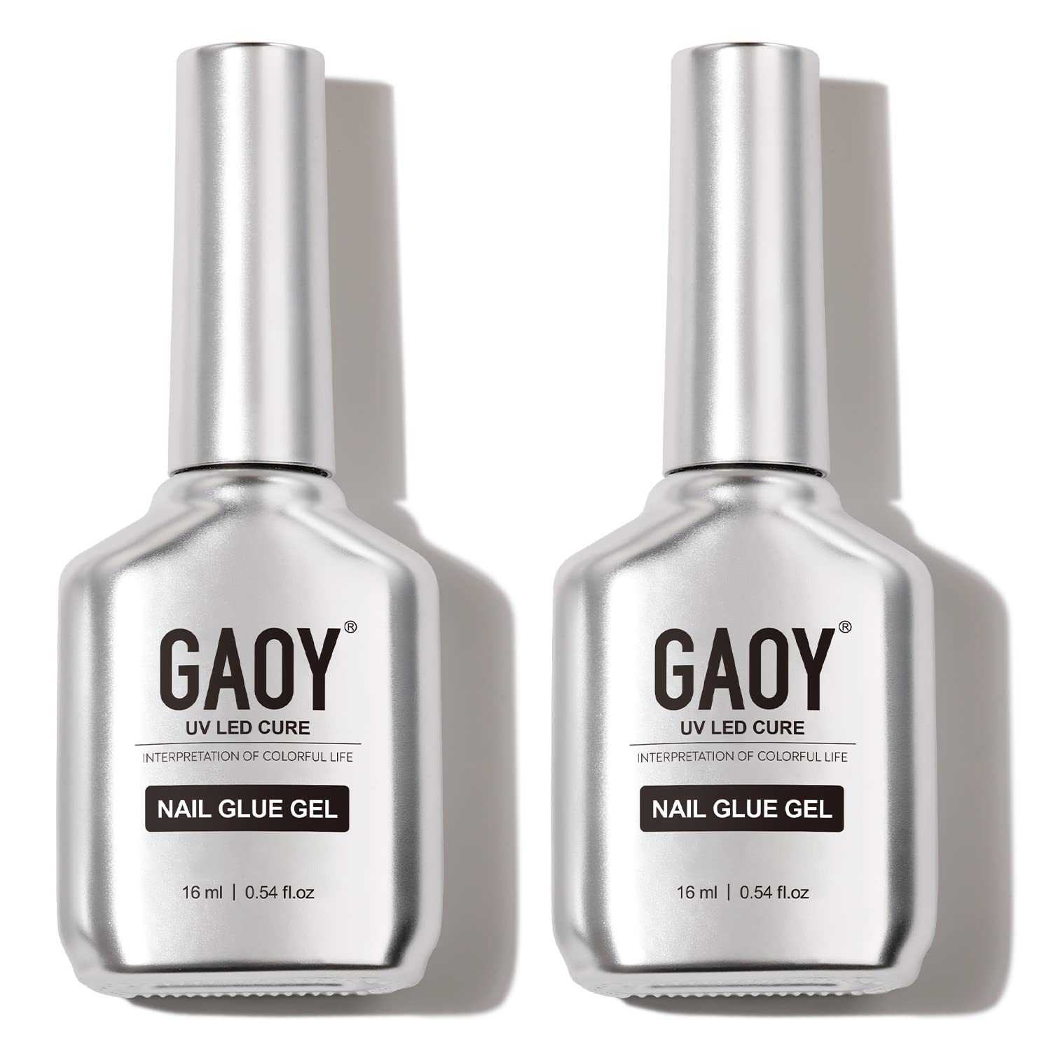 GAOY pegamento-uñas-16ml-2en1: unión fuerte para extensiones duraderas.