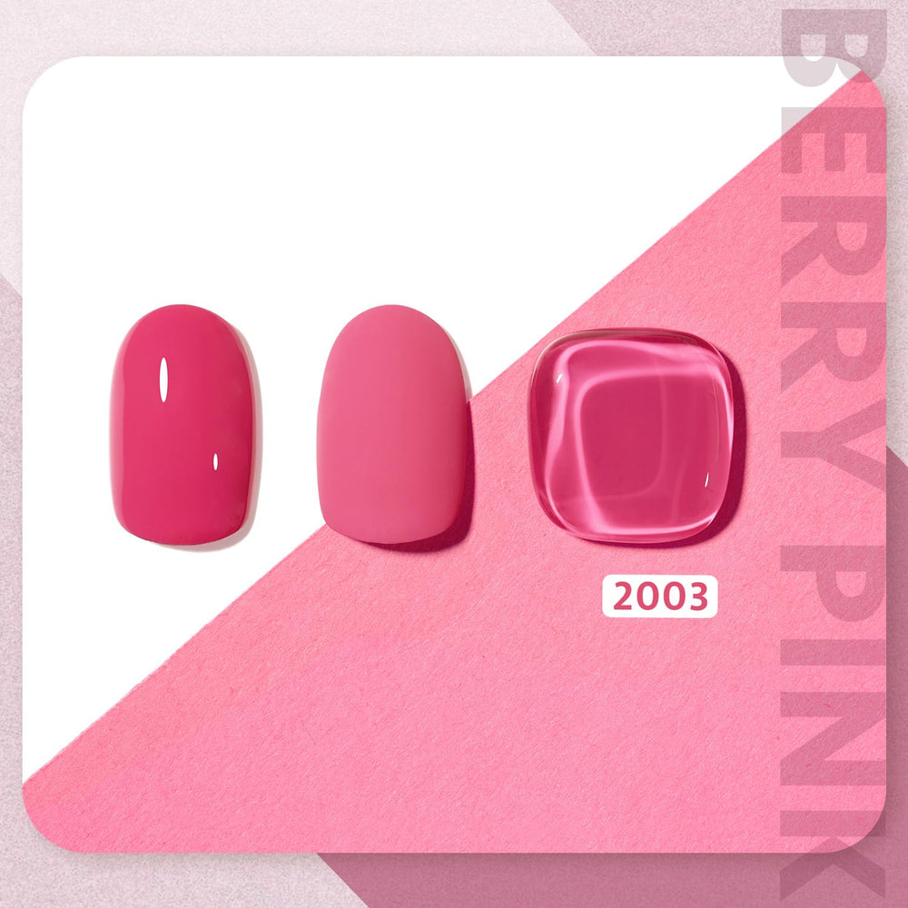 GAOY Pink gel brush applying color for smooth nail art