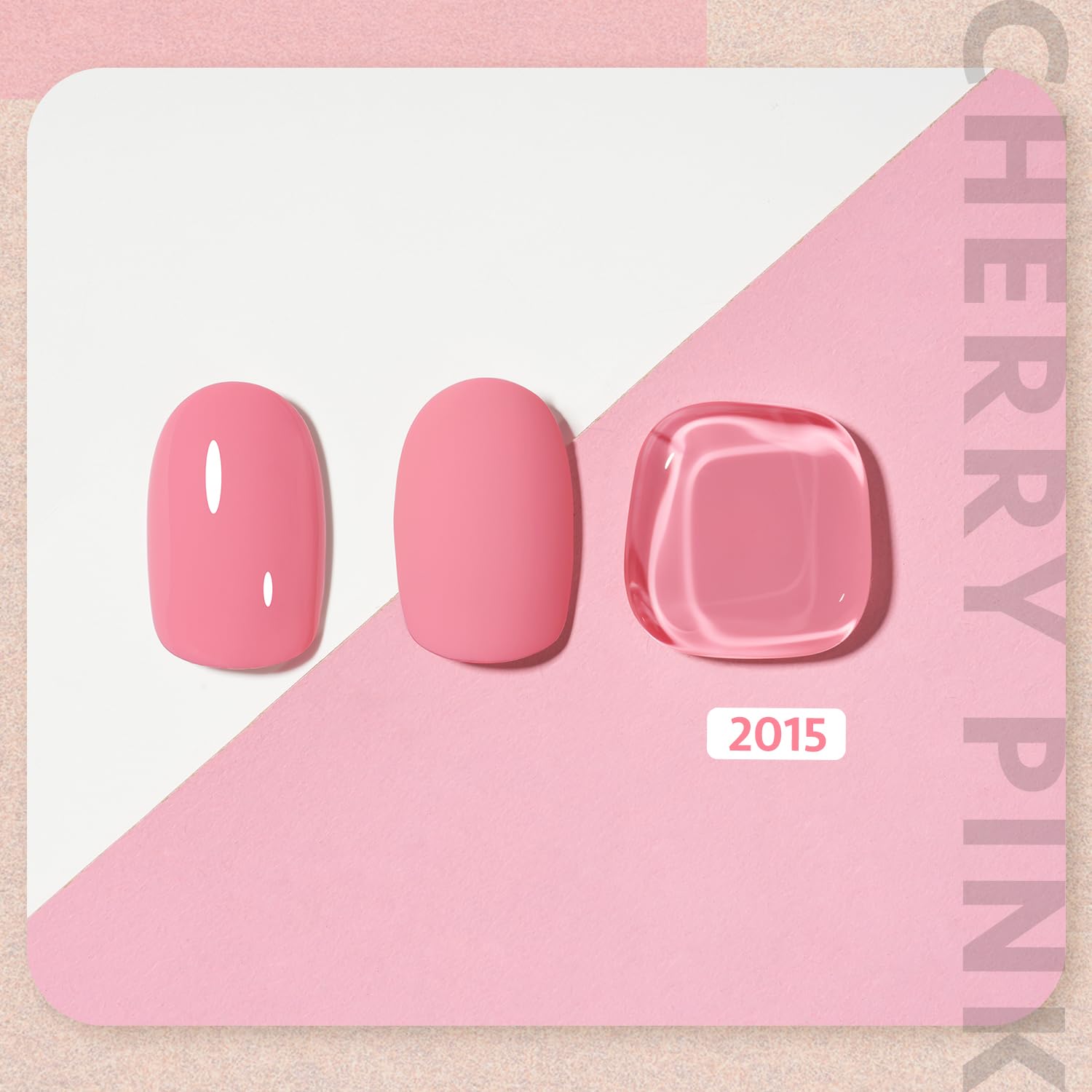 GAOY Pink Gel Nail Polish brush-applicator ready for precise, mess-free color application