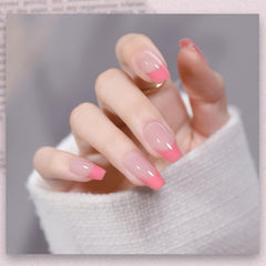 GAOY Pink Gel Nail Polish on nails demonstrates long-lasting color and smooth texture