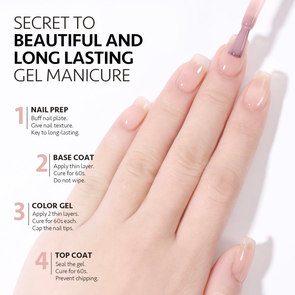 GAOY Pink Jelly Nude 16ml bottle packaging for at-home nail art.