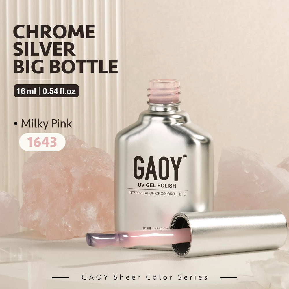 GAOY Pink Jelly Nude texture and odor-friendly formula during polish sessions.