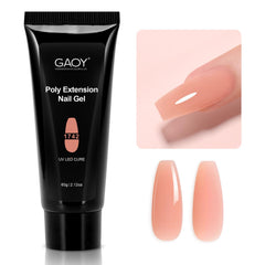 GAOY poligel rosa té en botella, ideal para manicuras naturales duraderas