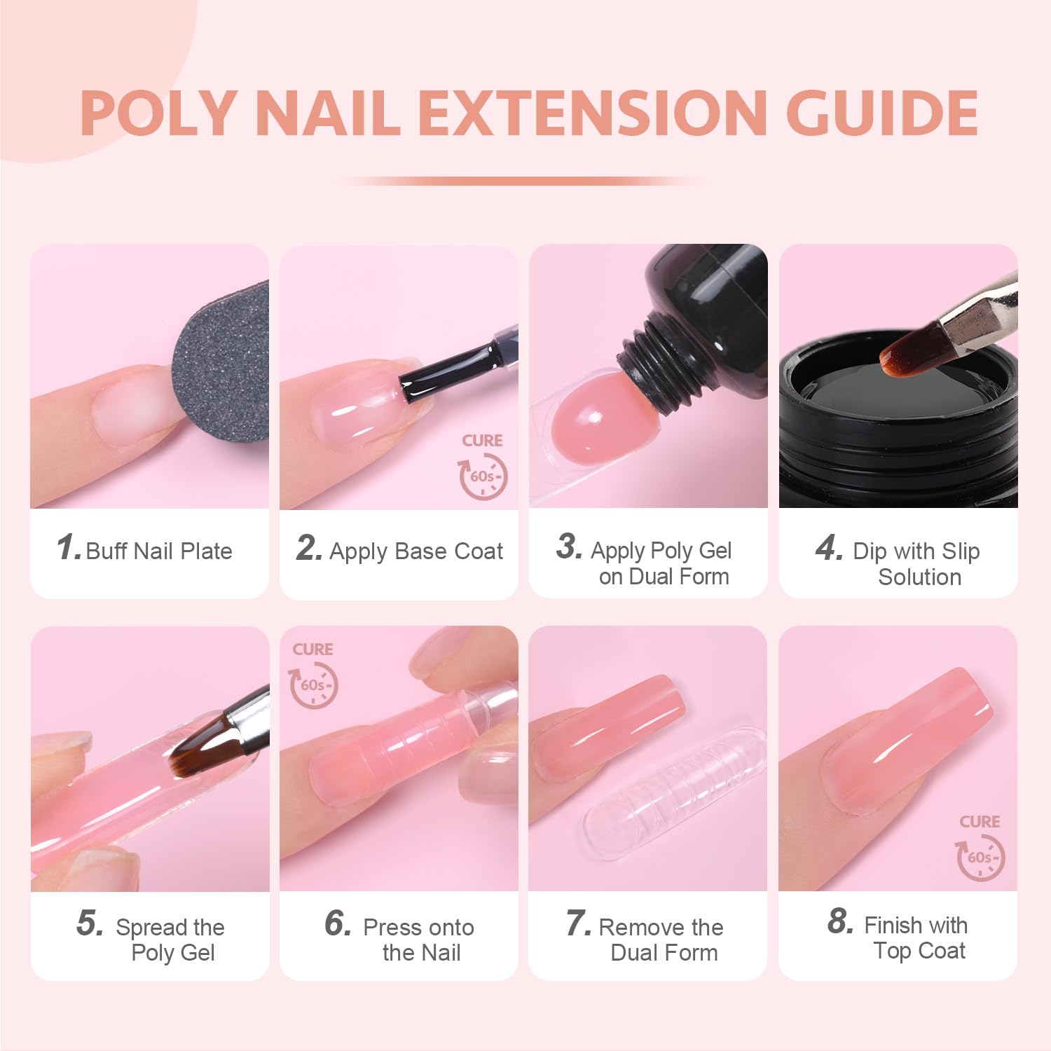GAOY poligel rosa té viene sin accesorios; incluye solo gel para completar mani