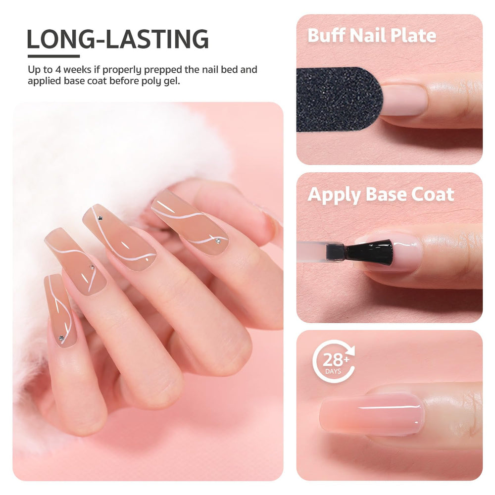 GAOY Poly Gel con slip solution para extender y alisar la mezcla con precisión.