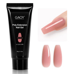 GAOY Poly Gel envase nude de 60 g, acabado natural y duradero.