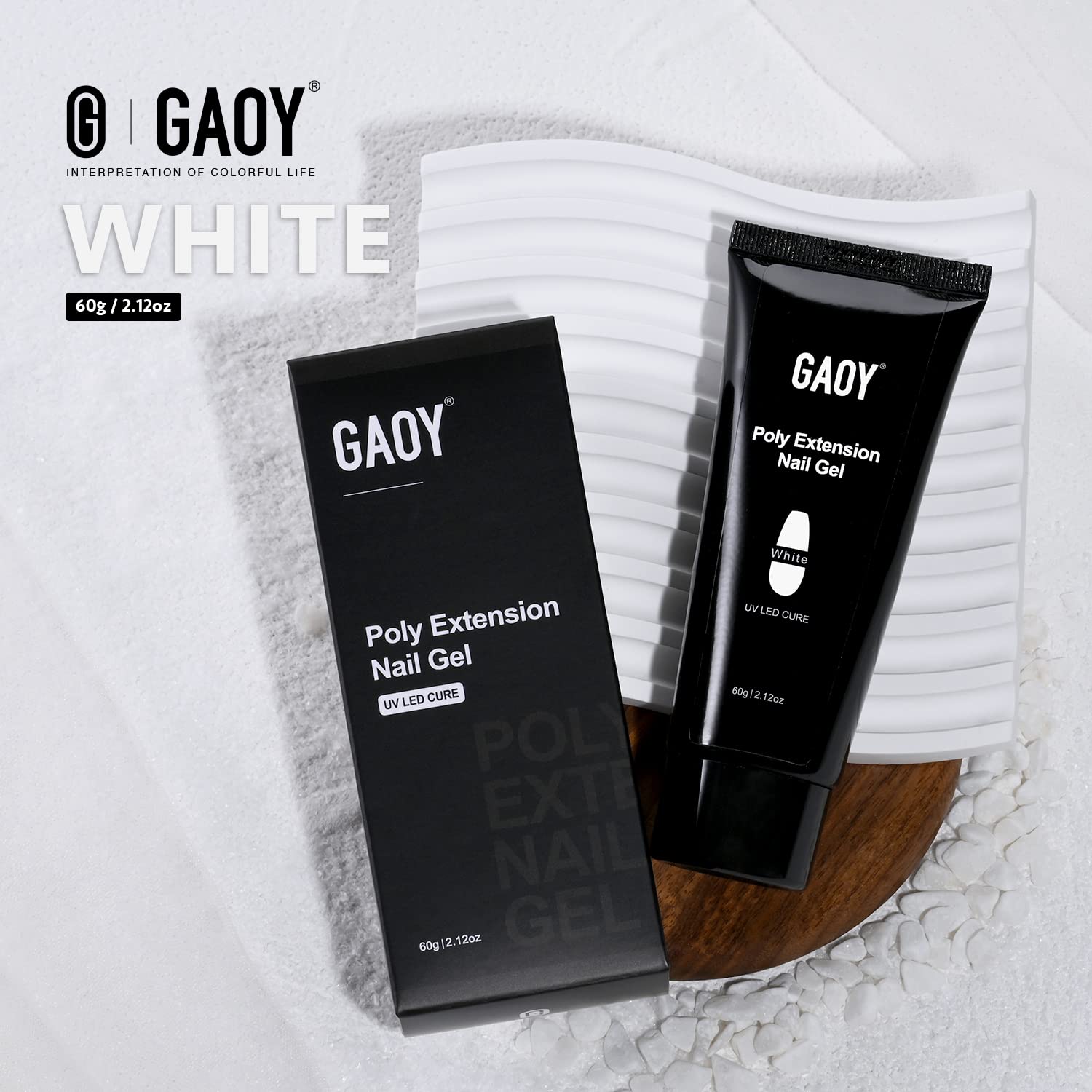 GAOY poly gel para uso en casa con curado rápido.
