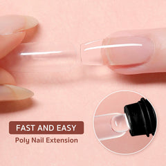 GAOY Poly Gel: aplicación rápida en 3 minutos para uñas definidas.