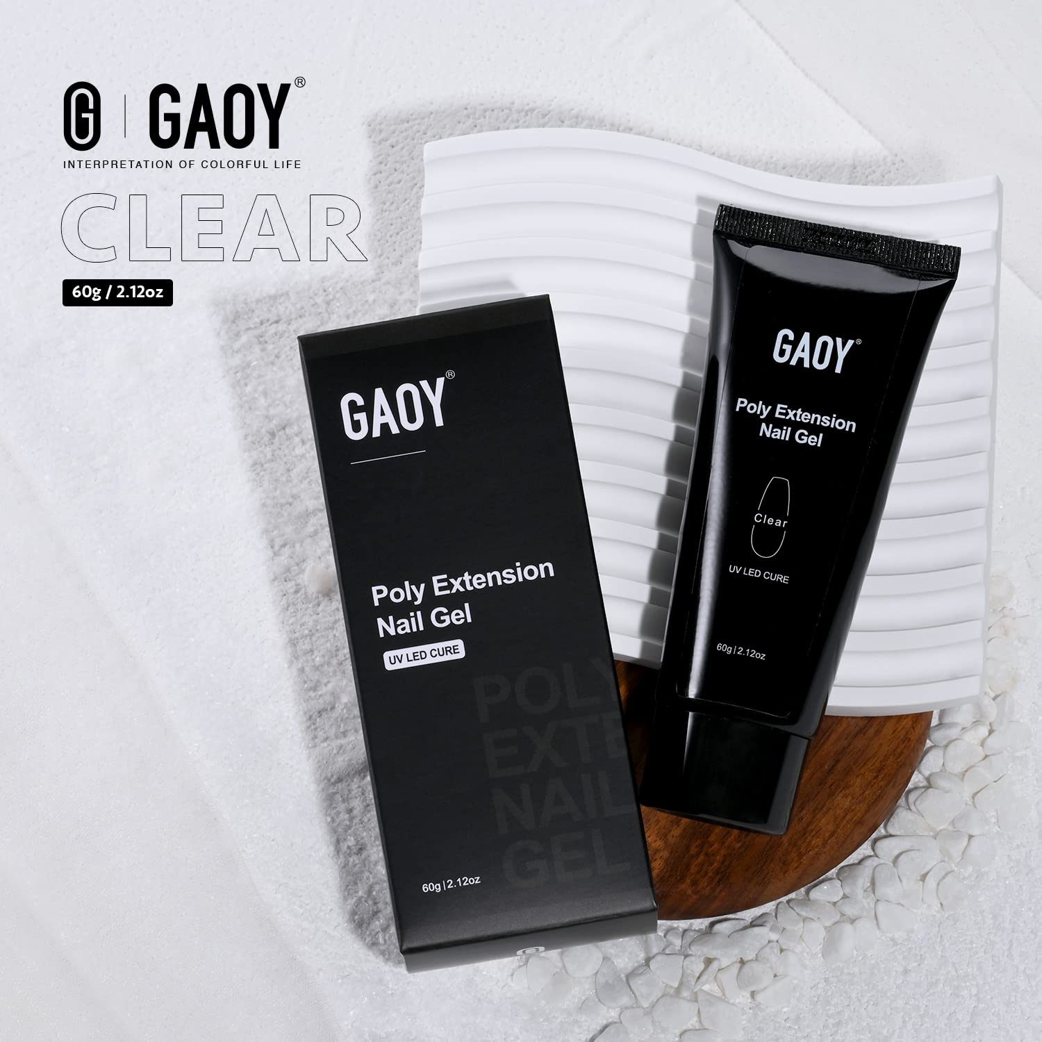GAOY Poly Gel: ideal para uñas caseras y diseños creativos.
