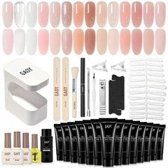 GAOY poly gel kit with UV lamp close-up for home salon nails