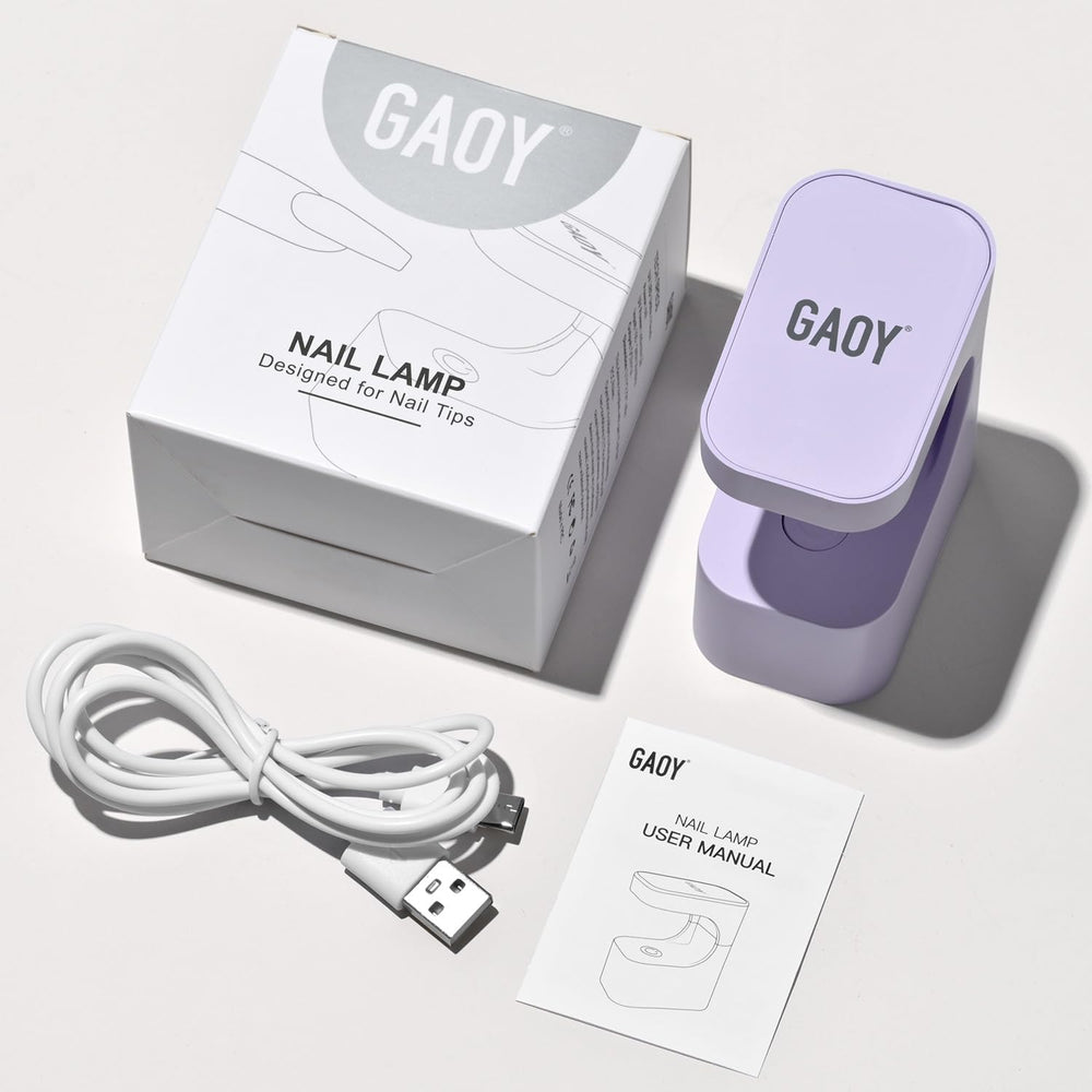 GAOY portable USB nail lamp designed for on-the-go touch-ups.