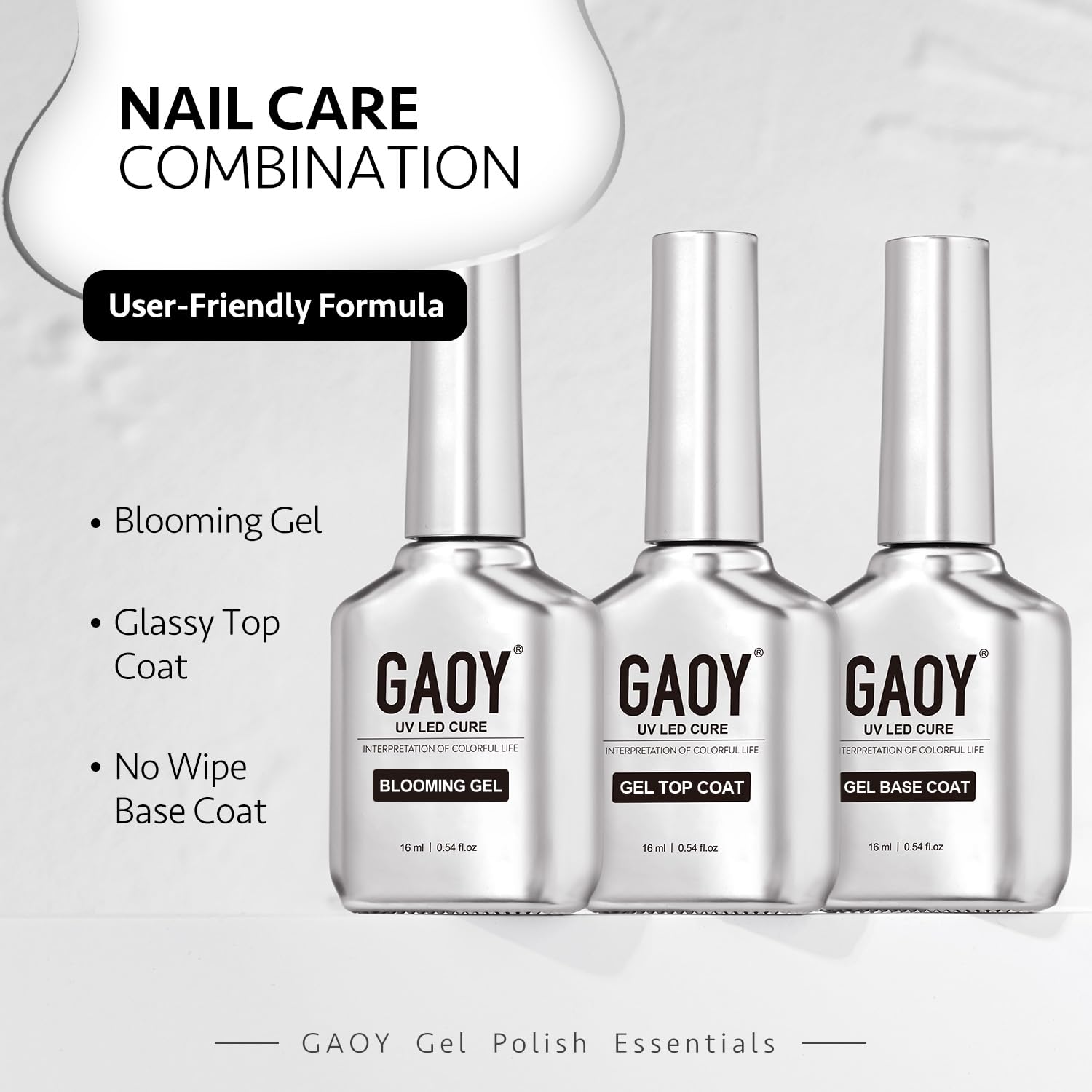 GAOY set de presentación de 3 piezas 16ml, estilo profesional