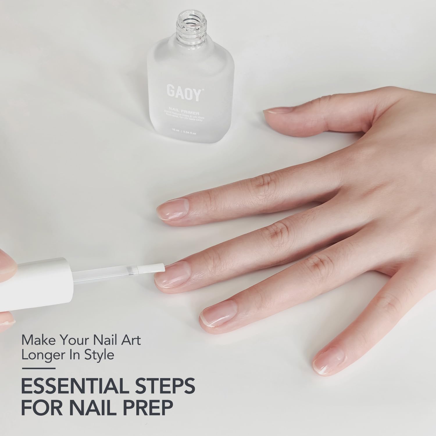 GAOY Primer de uñas sin toxicos, olor reducido para una experiencia cómoda