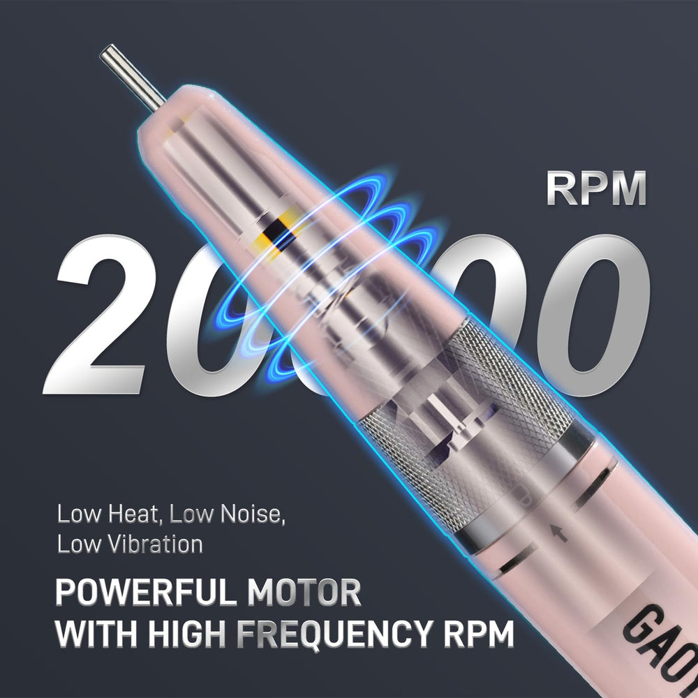 GAOY nail drill delivers quiet, low-vibration operation for comfortable sessions
