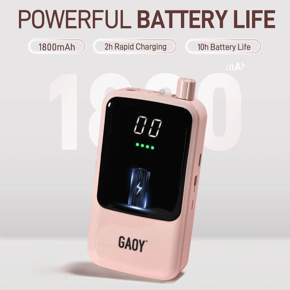 GAOY rechargeable battery enables cordless use and quick charging