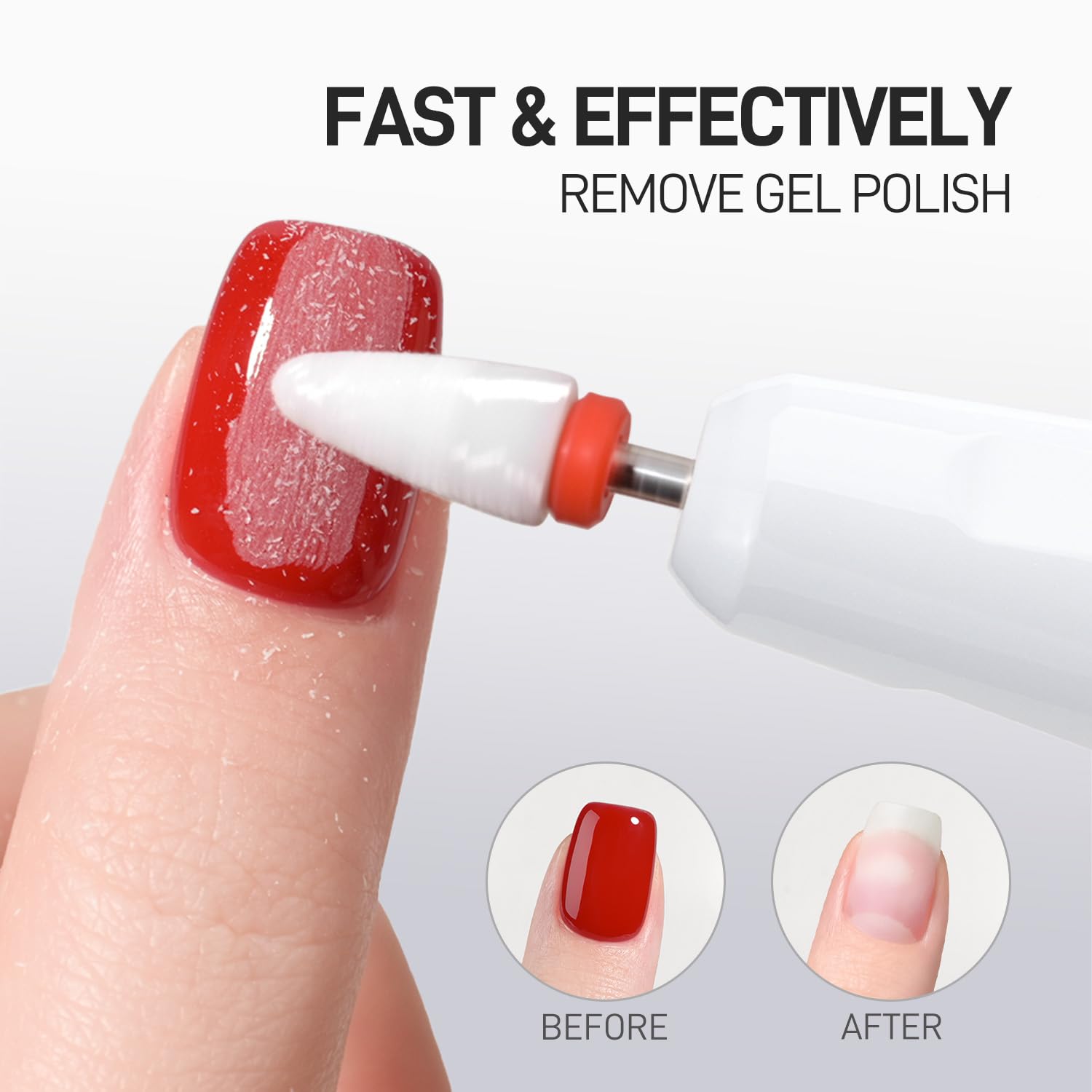 GAOY nail drill LED display shows speed and battery status