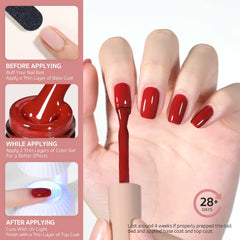GAOY Ruby Red swatches show true color and smooth application