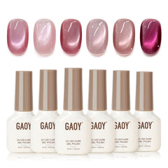 GAOY set de 6 colores gel para uñas con efecto ojo de gato