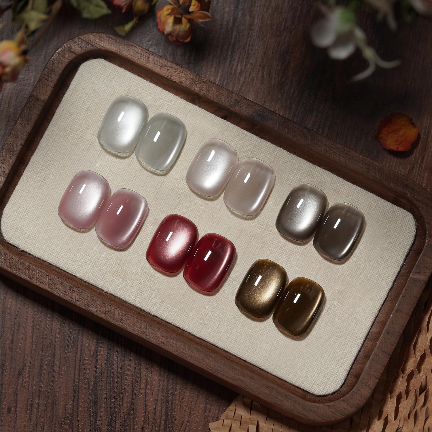 GAOY set esmaltes gel ojo de gato con imán para efectos duraderos y llamativos.