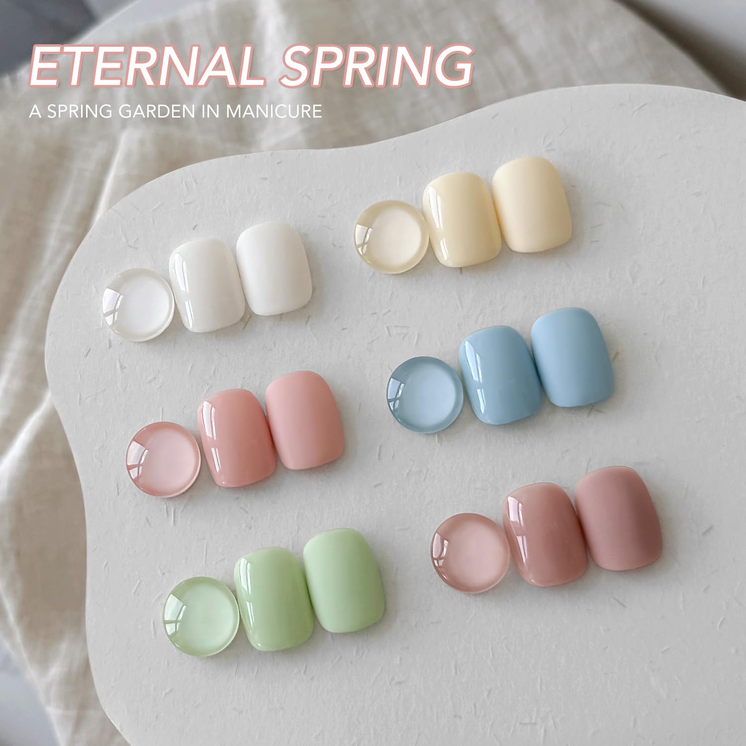 GAOY caja del set de esmaltes gel pastel primavera para casa.