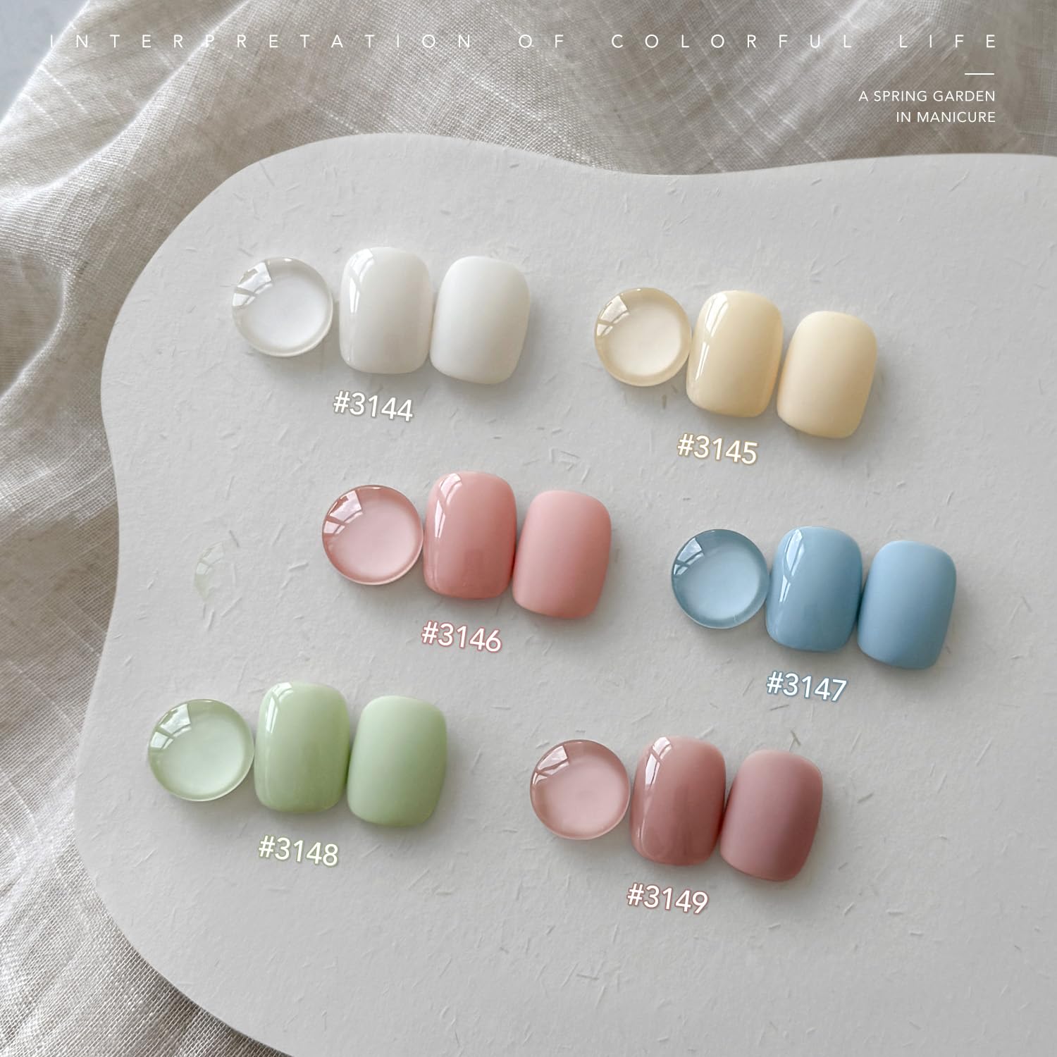 GAOY juego de 6 esmaltes gel pastel para manicura en casa.