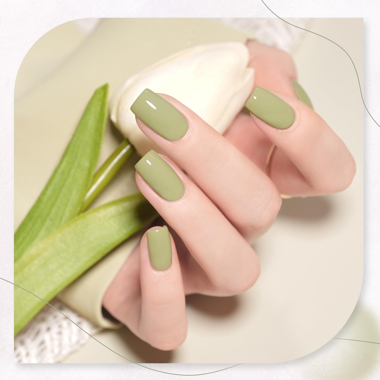 GAOY gel uñas blanco primavera, cobertura uniforme para un look limpio