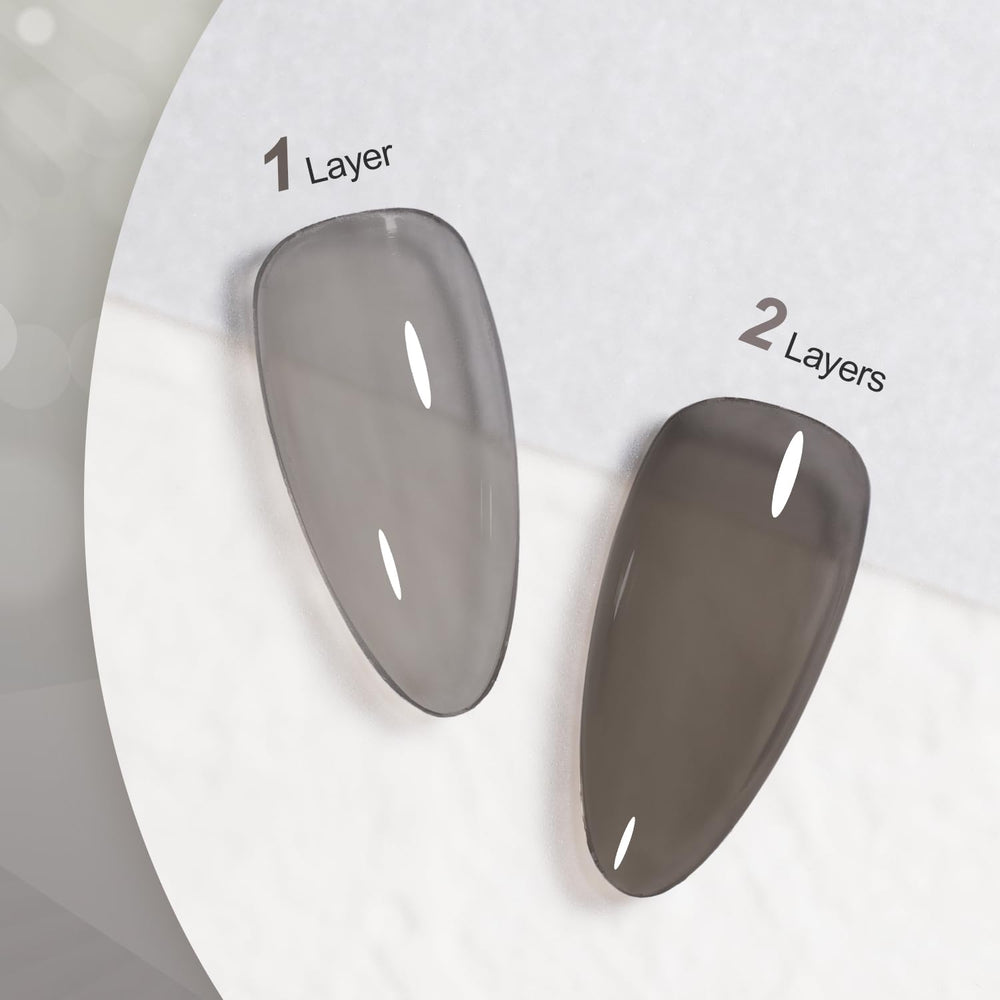 GAOY gel polish layers build translucent to opaque for personalized looks.