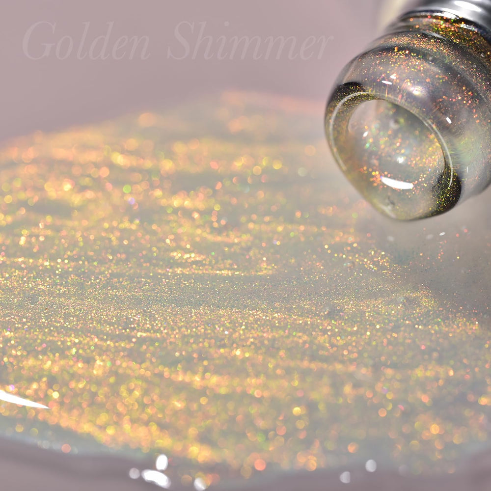 GAOY Shimmer Gel Polish home manicure scene showing shimmering nails