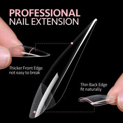GAOY soft gel material tips offer flexible, gentle wear with a natural-nail feel.