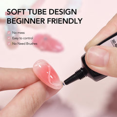 GAOY soft tube design enables clean 3D nail art application