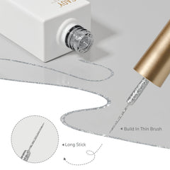 GAOY glitter swirl design close-up for eye-catching nails.