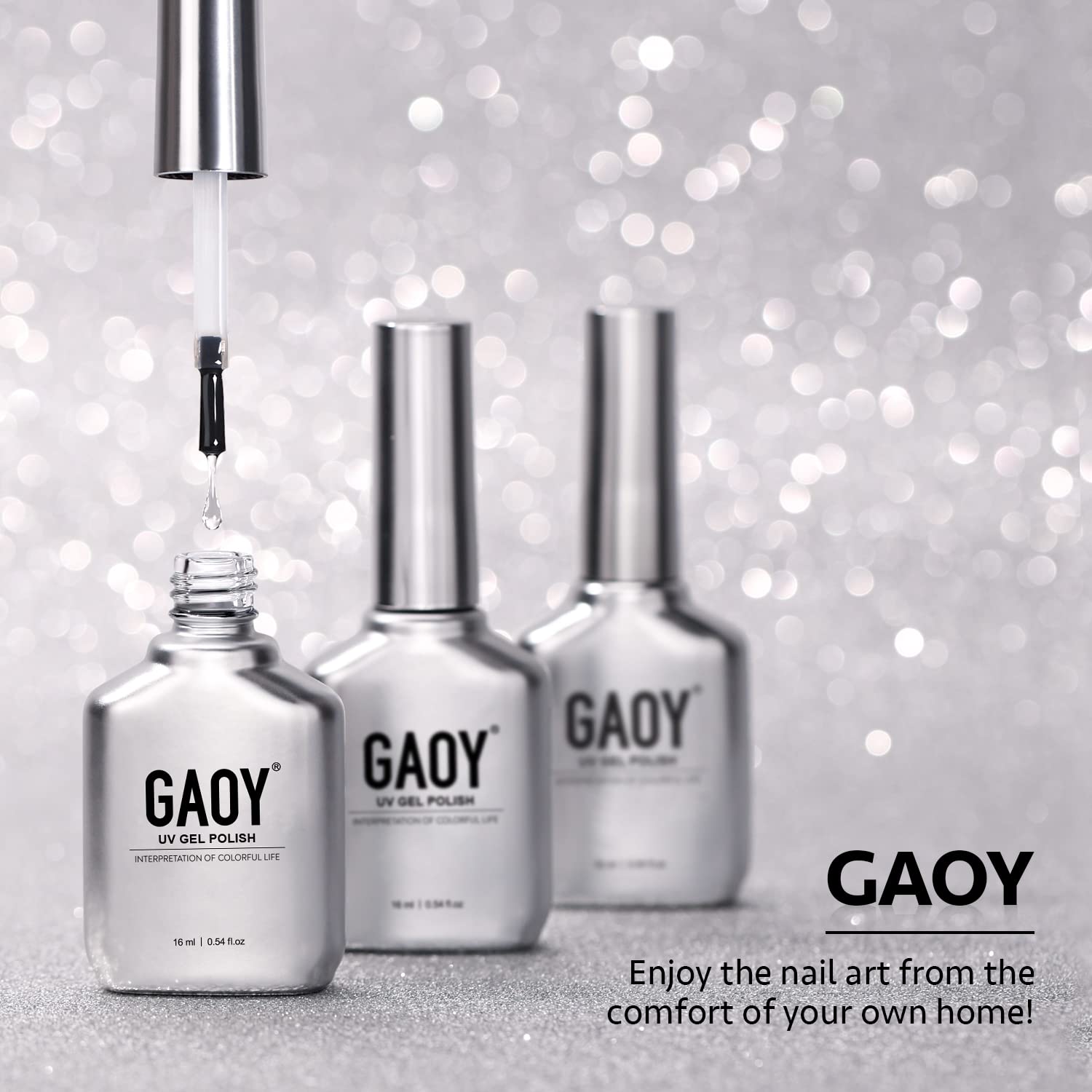 GAOY Top Coat packaging showing 16ml bottle and kit contents