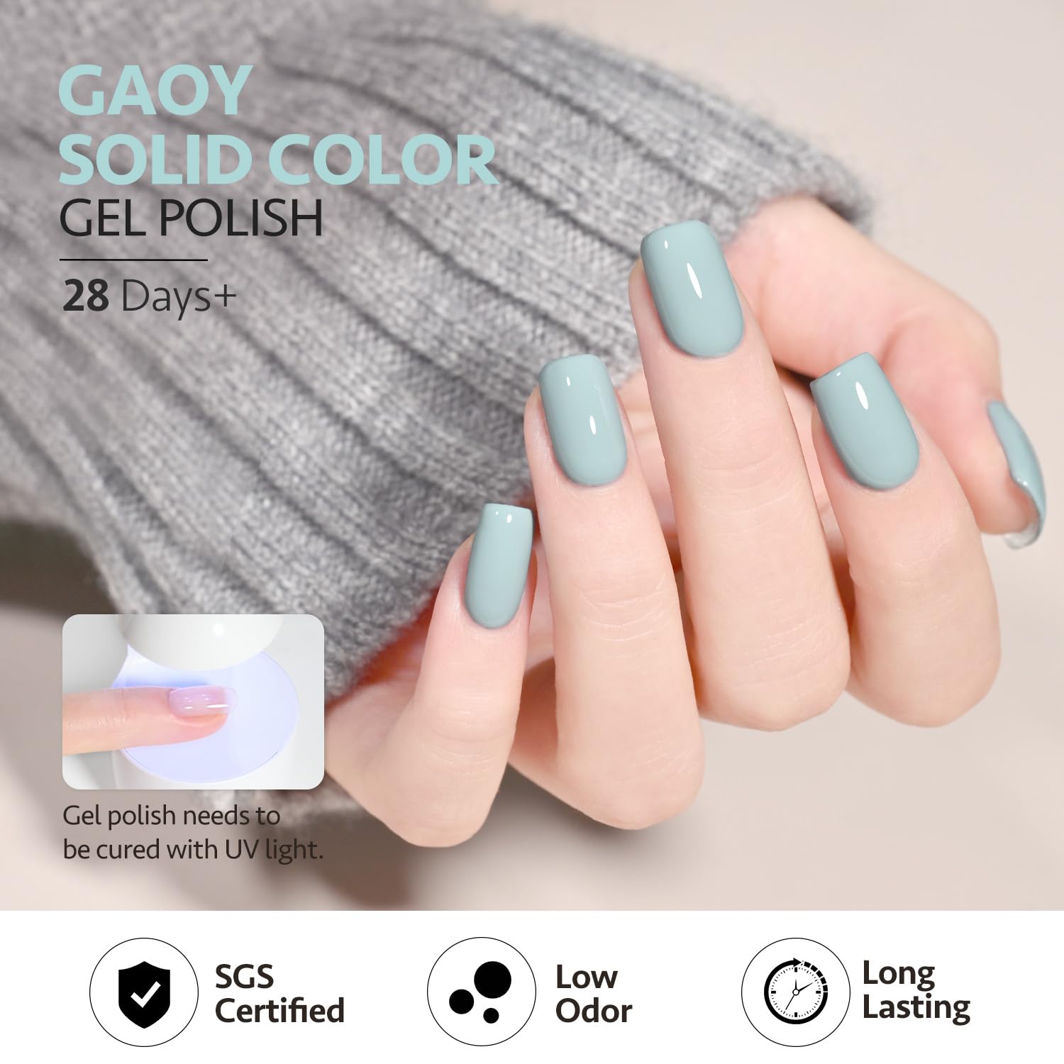 GAOY toxic free nail polish indicating lower odor for home use