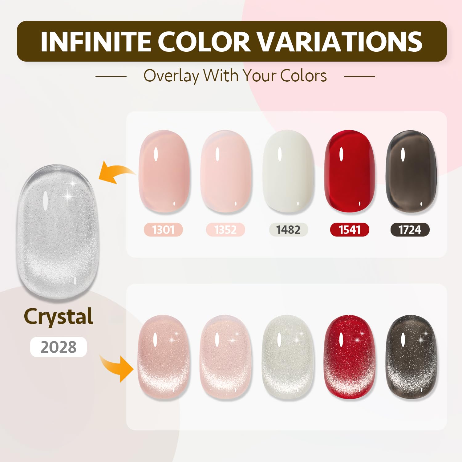 GAOY universal layering enables versatile color variations over base coats