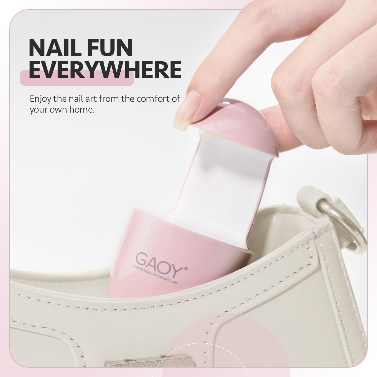 GAOY USB-powered nail curing light convenient for on-the-go gel polish touch-ups