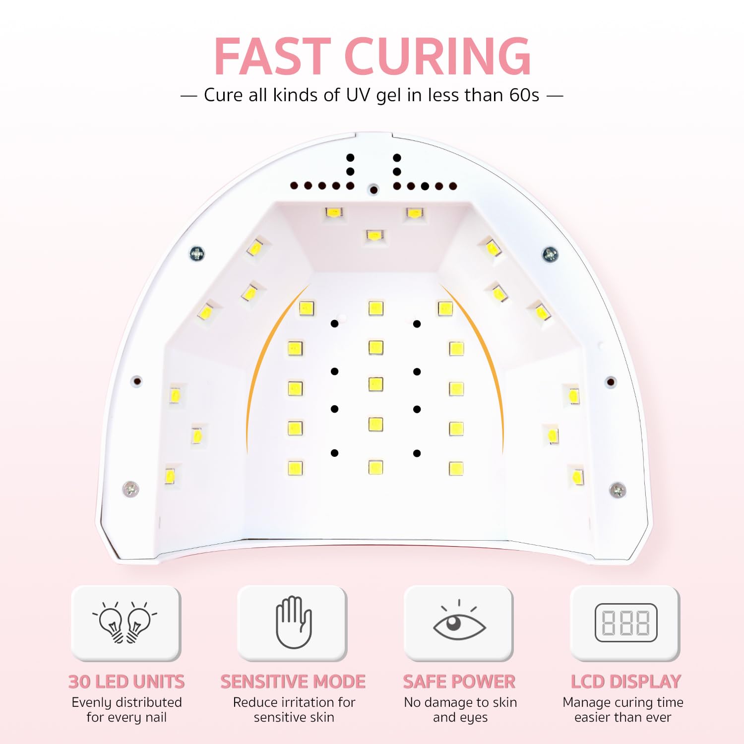 GAOY UV LED nail lamp infrared sensor detecting hand entry