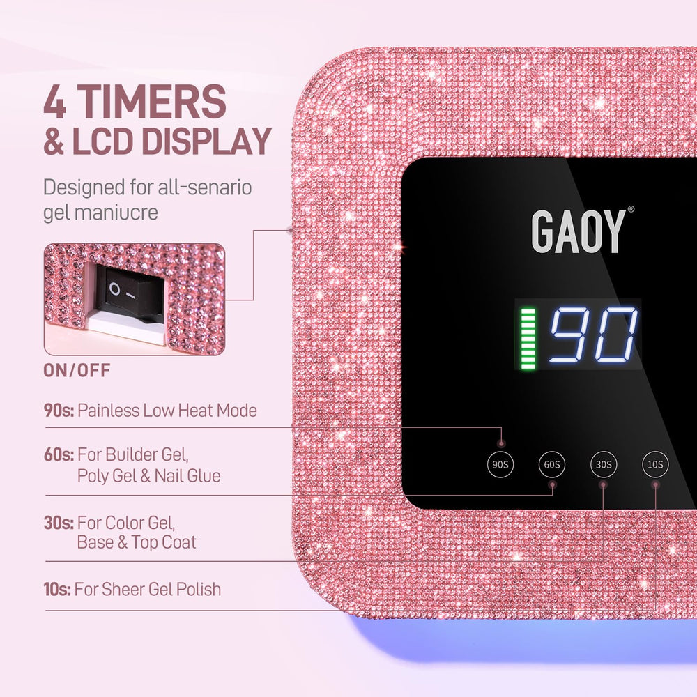 GAOY UV LED board detail highlights 39 LEDs for fast curing.