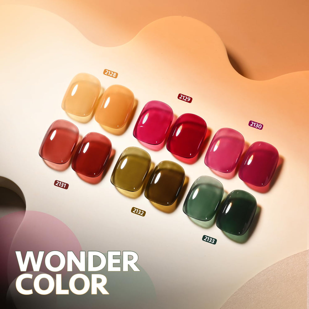 GAOY Wonder Color Gel Kit, 6 tonos para manicura en casa