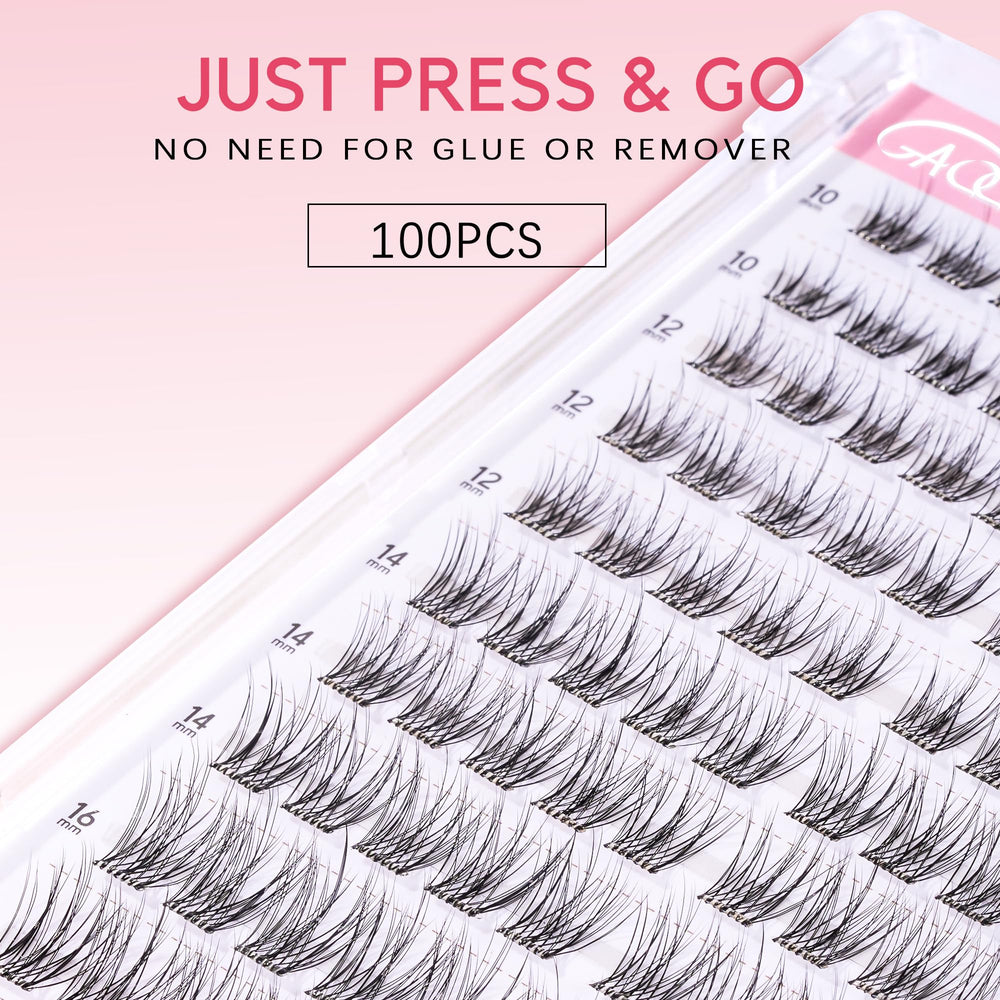 GAQQI 10-16mm cluster lashes offer versatile styling options.