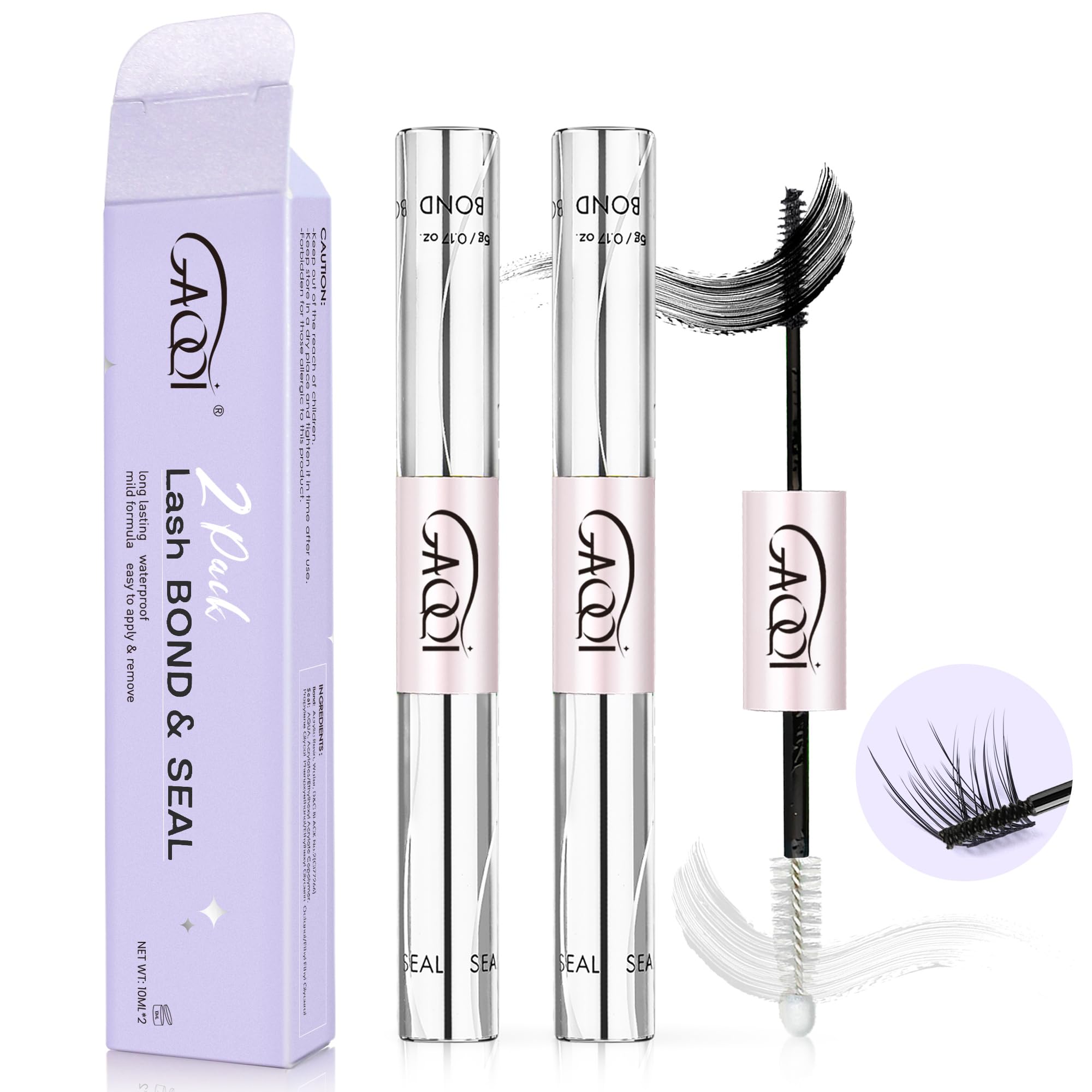 GAQQI 2-pack packaging delivers value and ready-to-go lash glue kit.