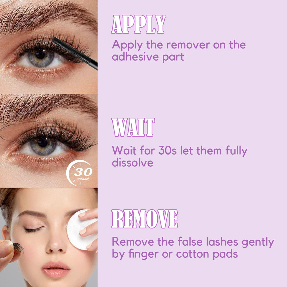 GAQQI usage steps visual highlights easy, safe application along the lash line.