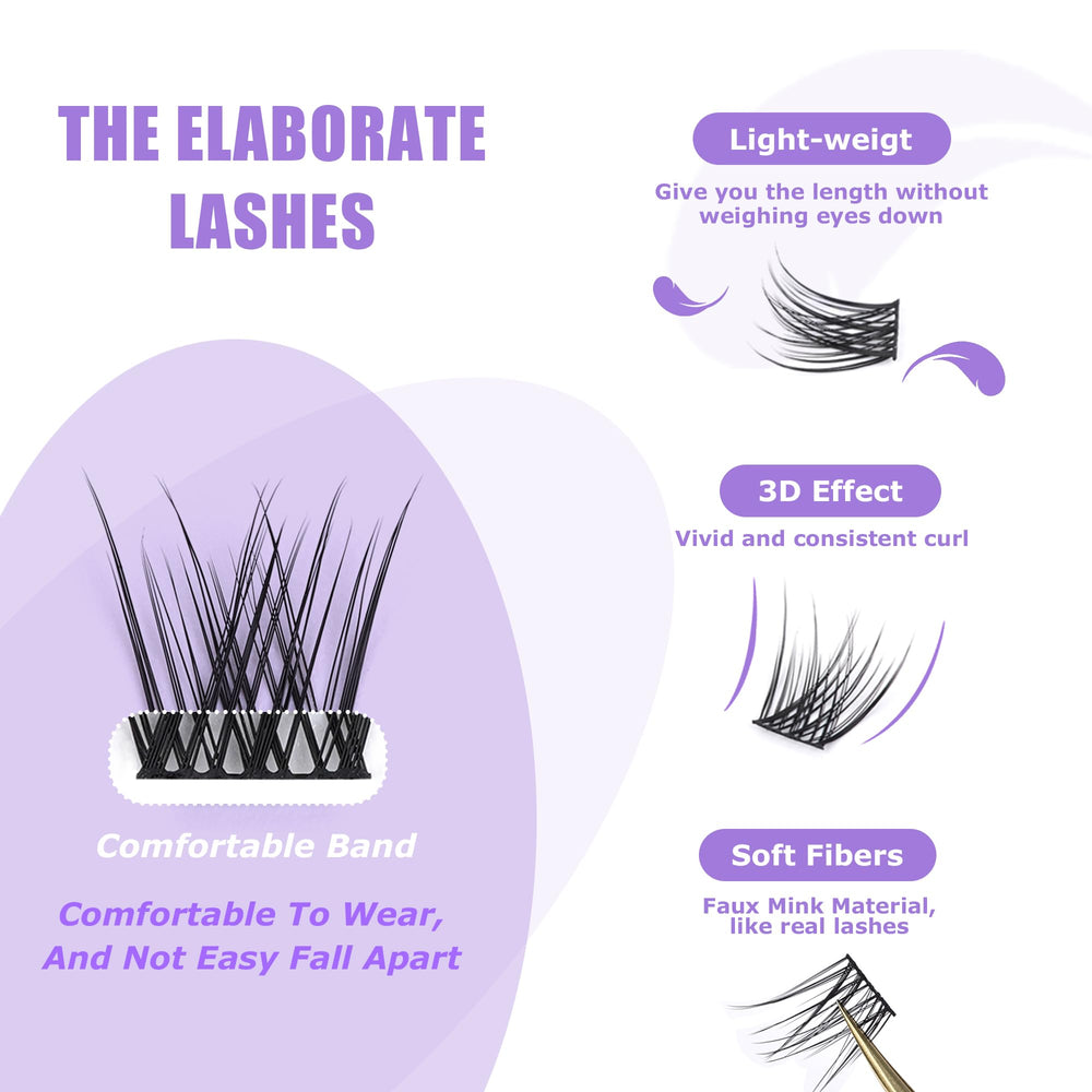 GAQQI soft lightweight faux mink lashes for comfortable wear.