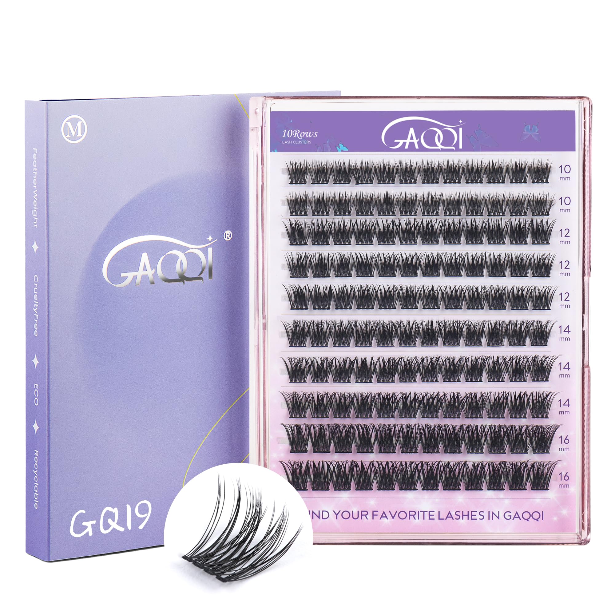 GAQQI Lash Clusters GQ19 wispy style for a natural lift