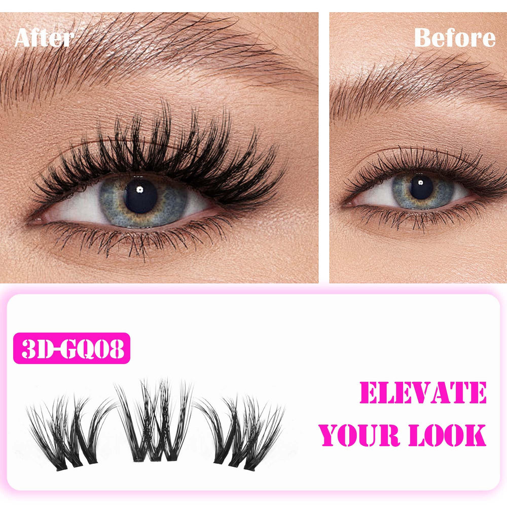 GAQQI lash clusters available in 10-14mm lengths for versatile styling