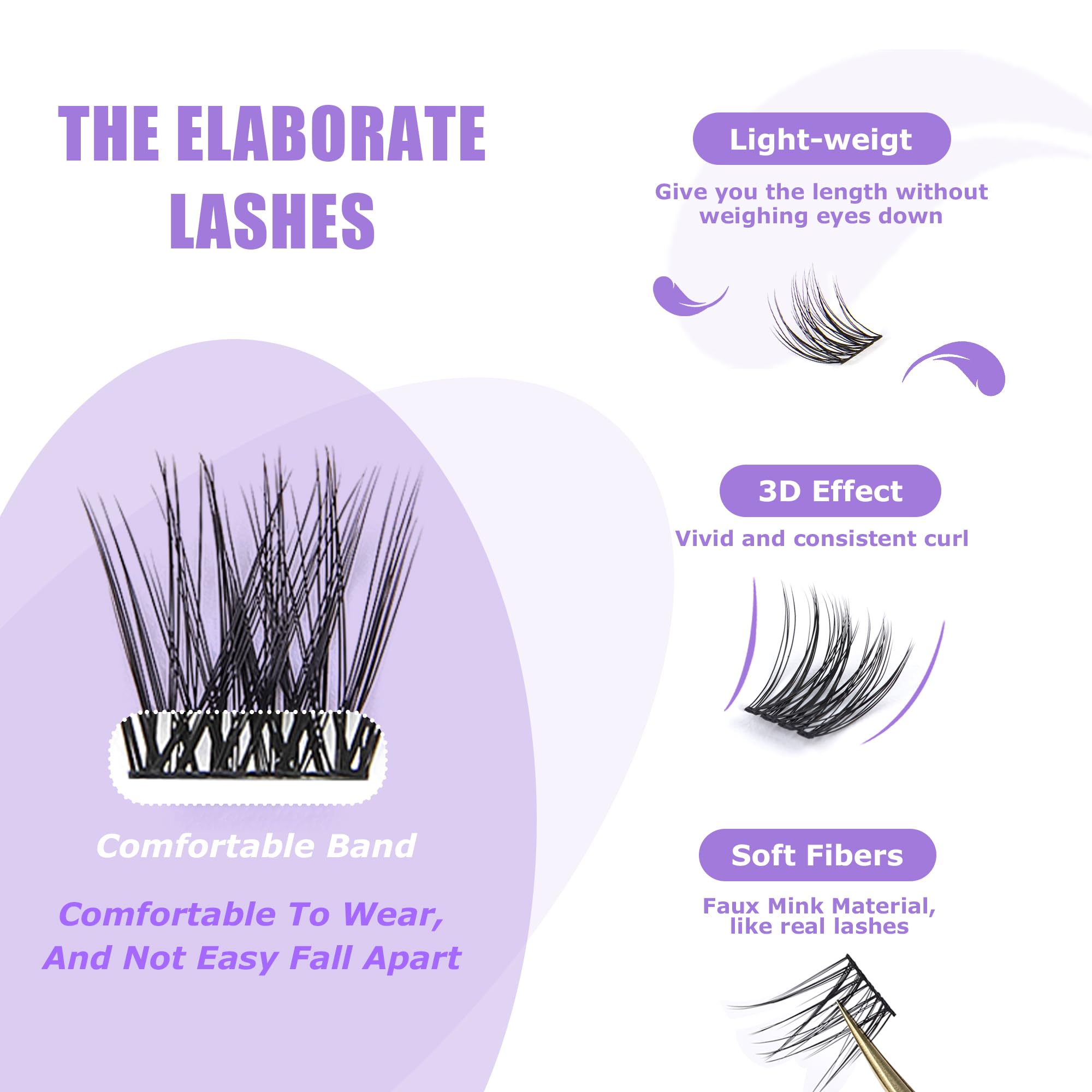 GAQQI Lash Clusters reusable design supports multiple wears