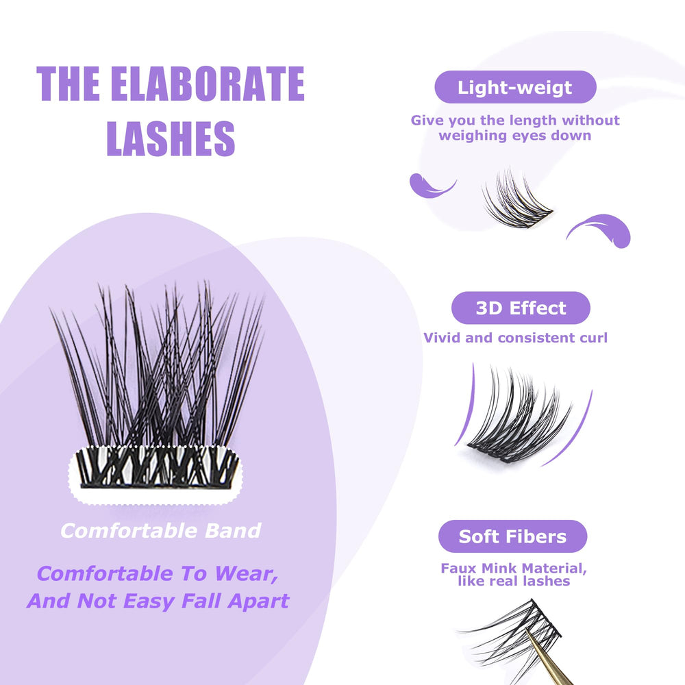 GAQQI Lash Clusters reusable design supports multiple wears