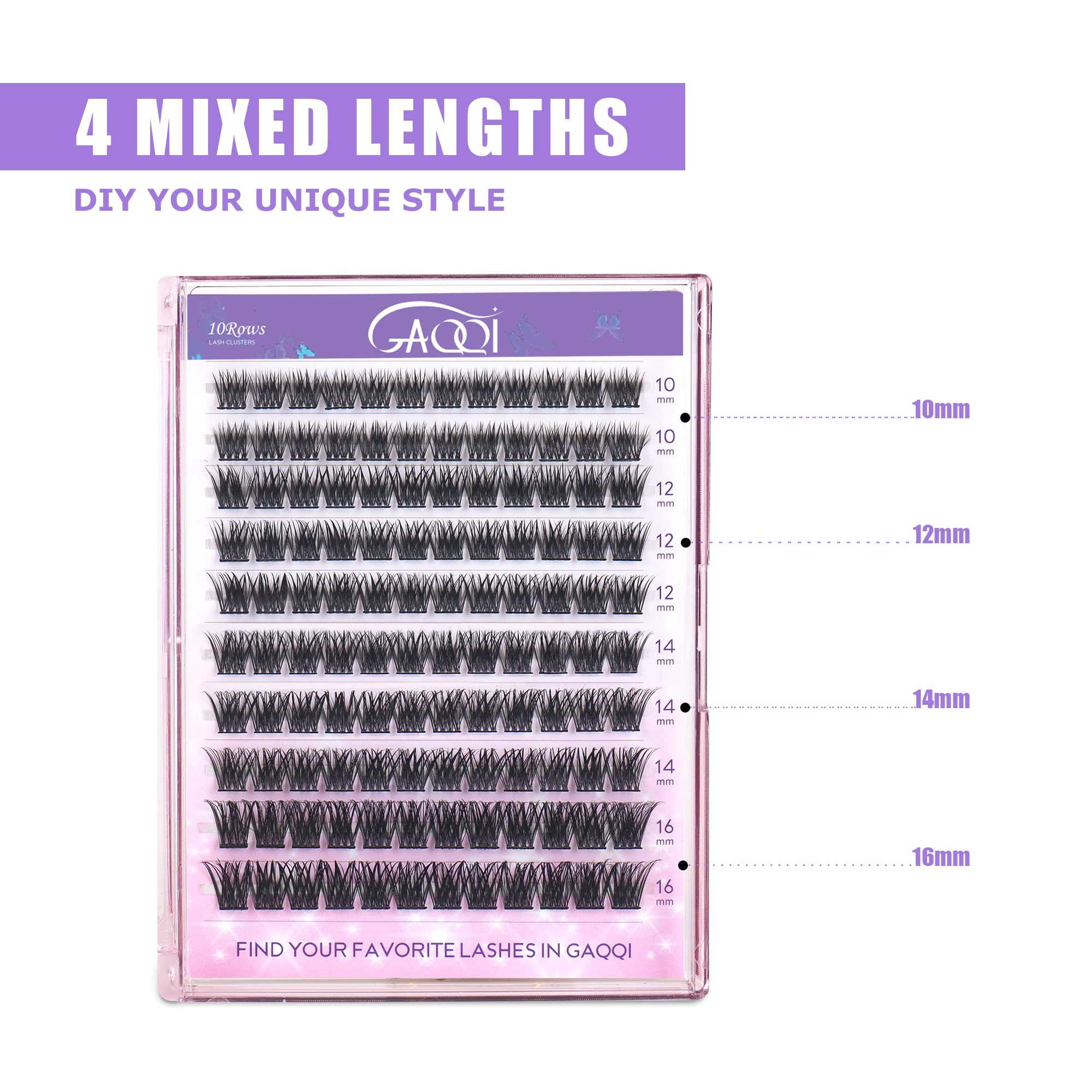 GAQQI Lash Clusters soft faux mink material for lightweight wear